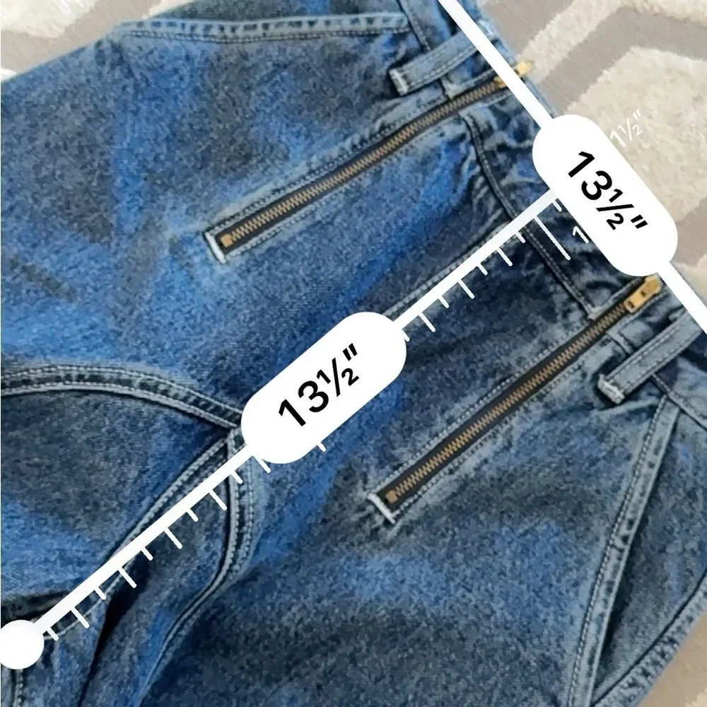 Self-Portrait Wide-Leg Stitched High-Rise Denim Jeans 26 - Picture 13 of 16